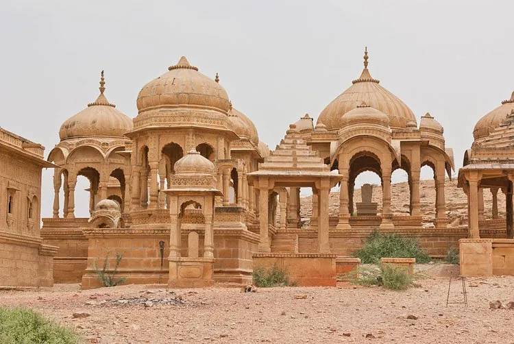 Royal cenotaphs at Bada Bagh, Jaisalmer